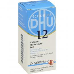 Ein aktuelles Angebot für BIOCHEMIE DHU 12 Calcium sulfuricum D 12 Tabletten 80 St Tabletten Schüßler Salze Nr. 1 - 12 - jetzt kaufen, Marke DHU-Arzneimittel GmbH & Co. KG.