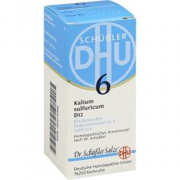 BIOCHEMIE DHU 6 Kalium sulfuricum D 12 Tabletten 80 St Tabletten