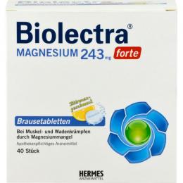 BIOLECTRA Magnesium 243 mg forte Zitrone Br.-Tabl. 40 St.