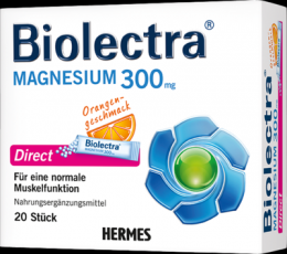BIOLECTRA Magnesium 300 mg Direct Orange Sticks 20 St