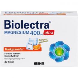 BIOLECTRA Magnesium 400 mg ultra Trinkgran.Orange 20 St.