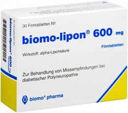 Ein aktuelles Angebot für BIOMO LIPON 600 30 St Filmtabletten Nahrungsergänzung für Diabetiker - jetzt kaufen, Marke biomo pharma GmbH.
