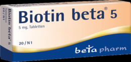 BIOTIN BETA 5 Tabletten 20 St