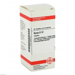 Ein aktuelles Angebot für BORAX D 12 Tabletten 80 St Tabletten Naturheilkunde & Homöopathie - jetzt kaufen, Marke DHU-Arzneimittel GmbH & Co. KG.
