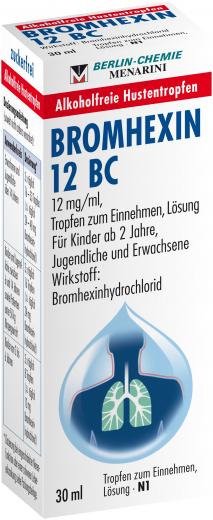 Ein aktuelles Angebot für BROMHEXIN 12 BC 30 ml Tropfen zum Einnehmen Grippemittel - jetzt kaufen, Marke Berlin-Chemie AG.