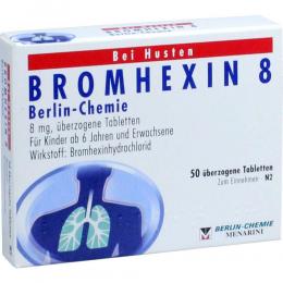 BROMHEXIN 8 BERLIN CHEMIE 50 St Überzogene Tabletten