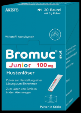 BROMUC akut Junior 100 mg Hustenlser P.H.e.L.z.E. 20 St
