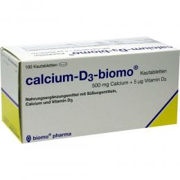 CALCIUM-D3-biomo Kautabletten 500+D 100 St Kautabletten