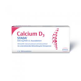 CALCIUM D3 STADA 600 mg/400 I.E. Kautabletten 50 St