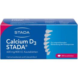 CALCIUM D3 STADA 600 mg/400 I.E. Kautabletten 50 St.