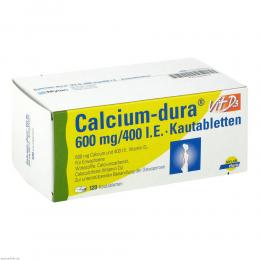 Calcium-duraD3 600mg/400 Kautabletten internationale Einheit 120 St Kautabletten