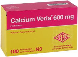 CALCIUM VERLA 600 mg Filmtabletten 100 St Filmtabletten