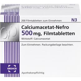 CALCIUMACETAT NEFRO 500 mg Filmtabletten 200 St.