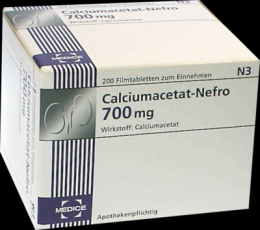 CALCIUMACETAT NEFRO 700 mg Filmtabletten 200 St