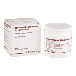 CALCIUMCARBONAT ABANTA 500 mg Kautabletten 200 St Kautabletten