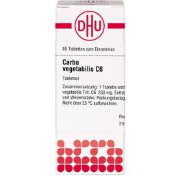 CARBO VEGETABILIS C 6 Tabletten 80 St.