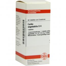 CARBO VEGETABILIS D 4 Tabletten 80 St Tabletten