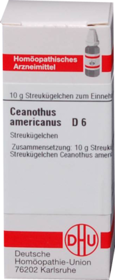 CEANOTHUS AMERICANUS D 6 Globuli 10 g