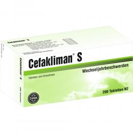 Ein aktuelles Angebot für CEFAKLIMAN S Tabletten 200 St Tabletten Wechseljahre - jetzt kaufen, Marke Cefak KG.