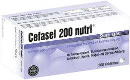 Ein aktuelles Angebot für Cefasel 200 nutri Selen-Tabs 200 St Tabletten Mineralstoffe - jetzt kaufen, Marke Cefak KG.