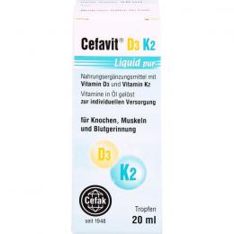 CEFAVIT D3 K2 Liquid pur Tropfen zum Einnehmen 20 ml