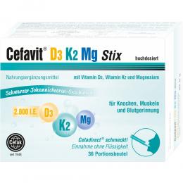 CEFAVIT D3 K2 Mg 2.000 I.E. Stix Granulat 36 St Granulat
