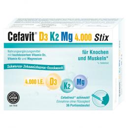 CEFAVIT D3 K2 Mg 4.000 I.E. Stix Granulat 36 St Granulat