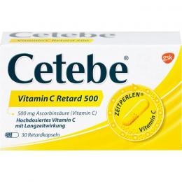 CETEBE Vitamin C Retardkapseln 500 mg 30 St.