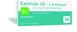 CETIRIZIN 10-1A Pharma Filmtabletten 7 St