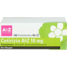 CETIRIZIN AbZ 10 mg Filmtabletten 100 St.