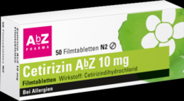 CETIRIZIN AbZ 10 mg Filmtabletten 50 St