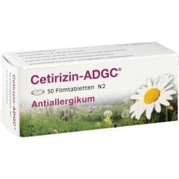 Ein aktuelles Angebot für Cetirizin-ADGC 50 St Filmtabletten Innere Anwendung - jetzt kaufen, Marke Zentiva Pharma GmbH.