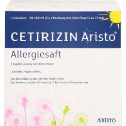 CETIRIZIN Aristo Allergiesaft 1 mg/ml Lsg.z.Einn. 150 ml