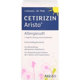 CETIRIZIN Aristo Allergiesaft 1 mg/ml Lsg.z.Einn. 75 ml