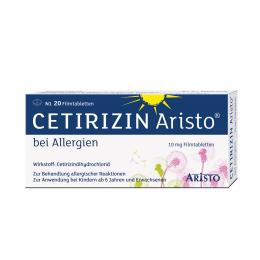 CETIRIZIN Aristo bei Allergien 10 mg Filmtabletten 20 St Filmtabletten