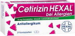 Cetirizin Hexal bei Allergien 7 St Filmtabletten