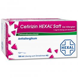 Cetirizin Hexal Saft bei Allergien 150 ml Lösung zum Einnehmen