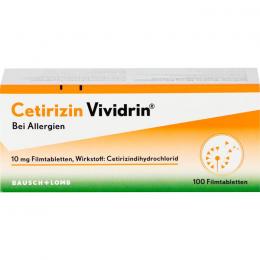 CETIRIZIN Vividrin 10 mg Filmtabletten 100 St.