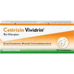 CETIRIZIN Vividrin 10 mg Filmtabletten 20 St.