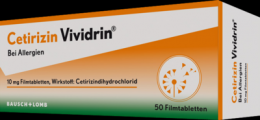CETIRIZIN Vividrin 10 mg Filmtabletten 50 St