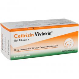 Cetirizin Vividrin 10 mg Filmtabletten bei Allergien 100 St Filmtabletten