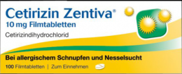CETIRIZIN Zentiva 10 mg Filmtabletten 100 St