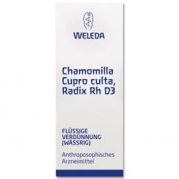 Chamomilla Cupro Culta Radix Rh D 3 Dilu 20 ml Dilution
