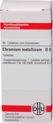 CHROMIUM METALLICUM D 6 Tabletten 80 St
