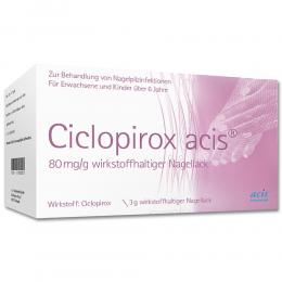 CICLOPIROX acis 80 mg/g wirkstoffhalt.Nagellack 3 g Wirkstoffhaltiger Nagellack