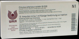 CIRCULUS arteriosus cerebri GL D 30 Ampullen 10X1 ml
