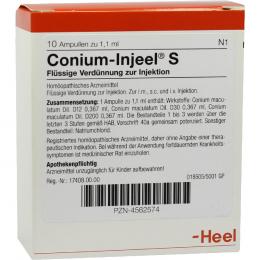 Ein aktuelles Angebot für CONIUM INJEEL S Ampullen 10 St Ampullen Homöopathische Komplexmittel - jetzt kaufen, Marke Biologische Heilmittel Heel GmbH.