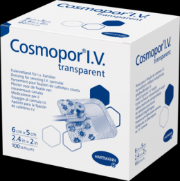 COSMOPOR I.V. transparent Fixierverb.5x6 cm steril 100 St