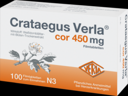 CRATAEGUS VERLA Cor 450 mg Filmtabletten 100 St