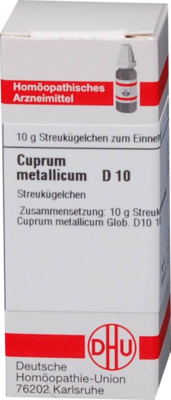 CUPRUM METALLICUM D 10 Globuli 10 g